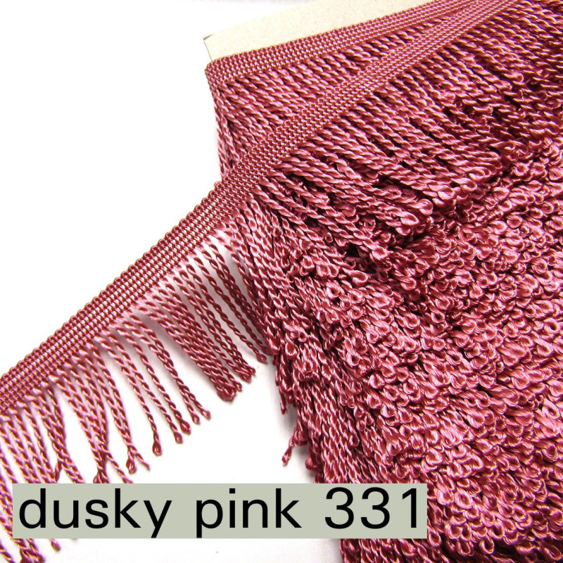 bulion fringe - dusky pink331 - 6cm wide