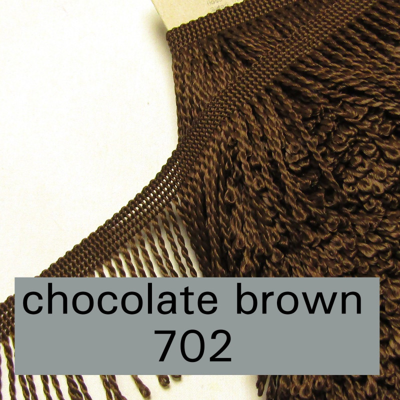 bulion fringe - chocolate brown 702 - 6cm wide