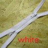 double slider zip - white -plastic zip - 130cm long