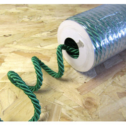 Decorative twisted rope  7mm - green color, on the photo full reel of the cord