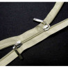 double slider zip - beige  -plastic zip - 70cm 