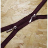 coil plastic double slider zip - plum purple - 75cm 