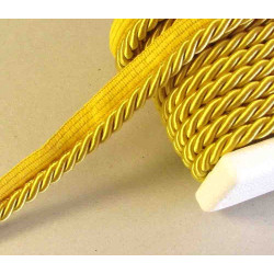  Thick flanged rope  piping cord 8mm -  gold