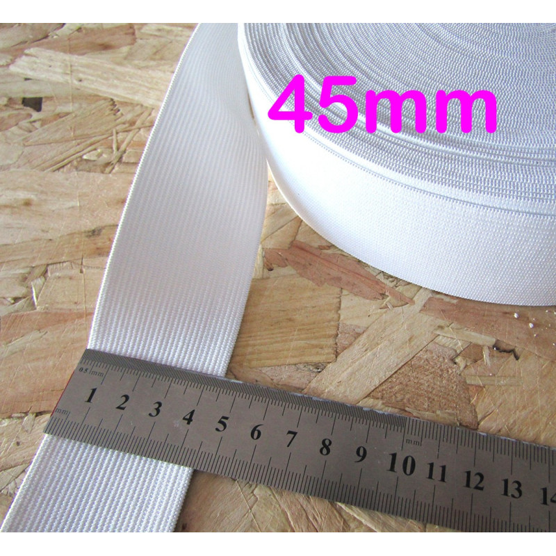 black flat elastic - 45mm