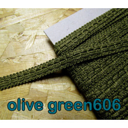 Gimp trim 15mm - olive green 606