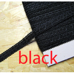 Upholstery braid, 15mm wide  in  black color, full reel across the table
