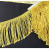 bullion fringe - white - silver grey - 120mm