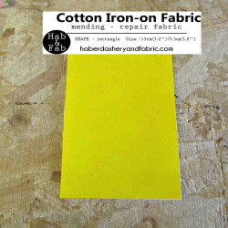 Iron-on  repair fabric - light yellow