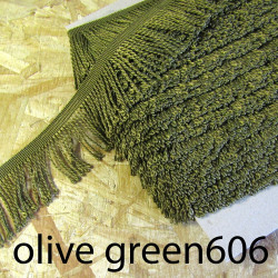 bulion fringe - olive green 105  - 60mm wide