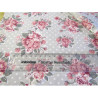 Cotton interlock jersey - Roses boquets on grey