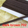 Upholstery braid, 15mm wide  in  dark brown color, full reel across the table