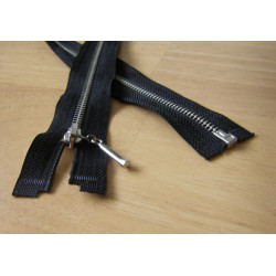 metal zip - size 3- black -50cm -Nickel