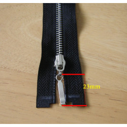 metal zip - size 3- black -50cm -Nickel