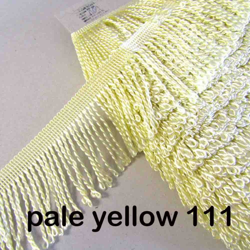 bulion fringe - pale yellow 111 - 60 cm