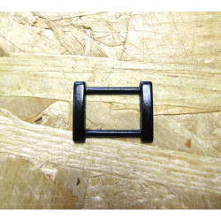 Rectangle Metal D ring / connector - 20mm - black