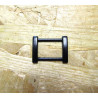 Rectangle Metal D ring / connector - 20mm - black