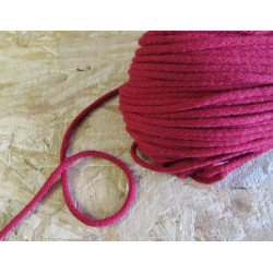 Braided Cotton Cord 5mm - burgundy