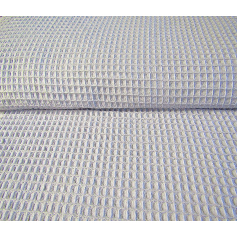 Cotton waffle fabric - light grey