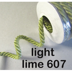 Decorative twisted rope  7mm - light lime color, on the photo full reel of the cord