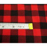 Sweatshirt jersey fabric -  red&black buffalo check- Sale