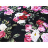 Roses on black - upholstery velvet