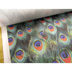 Peacock Feather Curtain - 100% cotton