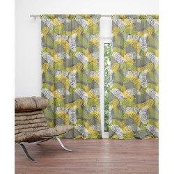 PINIATA_LEAF _ dark grey - heavy weight panama