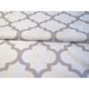 Maroccan Lattice  - Whie&Grey - 100% Cotton