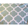 Waterproof fabric -  Moroccan Quatrefoil - duck egg green