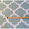 Waterproof fabric -  Moroccan Quatrefoil - duck egg green