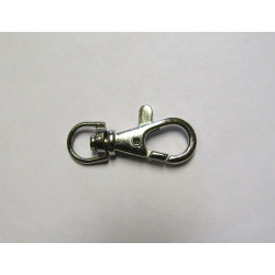 Small swivel hook - metal - silver 10mm