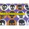 FUNKY SKULLS_PURPLE- 100% Cotton