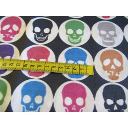 FUNKY SKULLS_BLACK- 100% Cotton