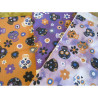 SUGAR SKULLS - purple batik - 100% Cotton