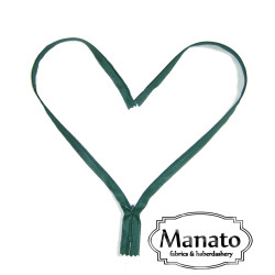 invisible zip - dark green - length from 22cm to 60cm