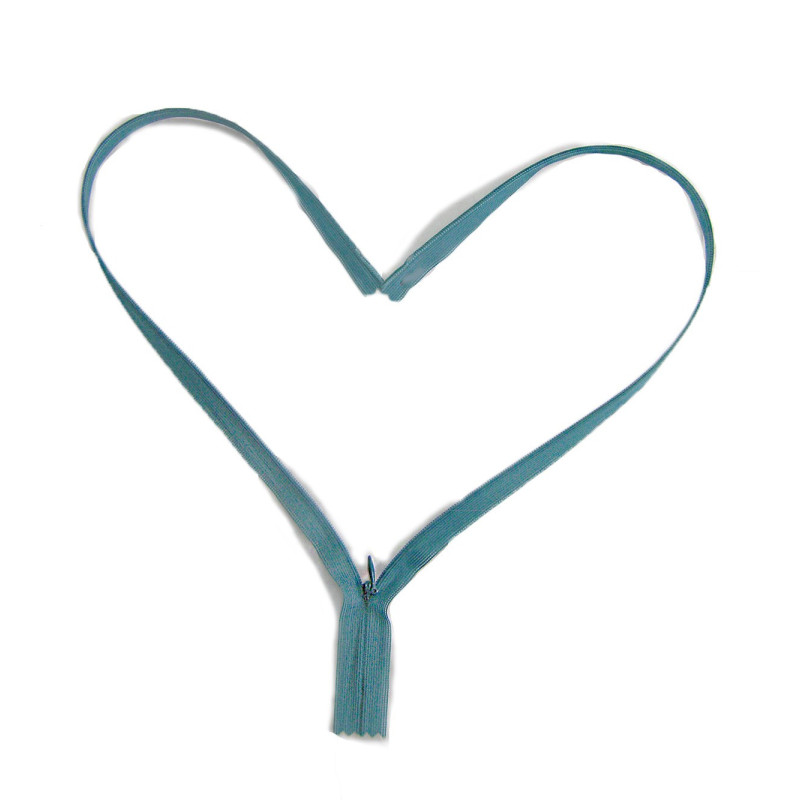 invisible zip - dark turquoise - length from 22cm to 60cm
