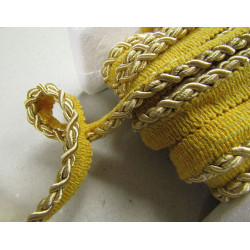 Twisted flanged rope  piping cord 7mm - gold