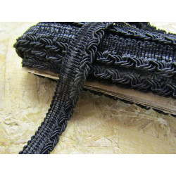 Braided flanged rope - black - 7mm