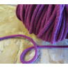 Braided Cotton Cord 5mm - raspberry