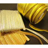 Flanged fabric piping cord  - gold brocade 