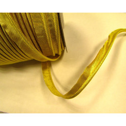 Flanged fabric piping cord  - gold brocade 