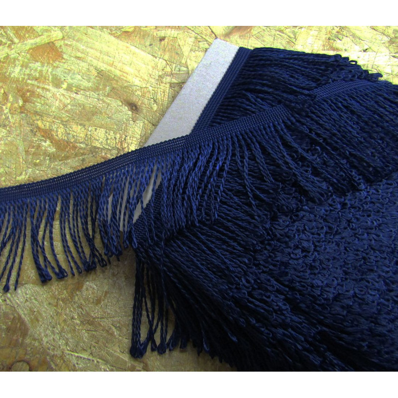 bullion fringing  in navy color, 80mm long, the trim is made of polypropylene
