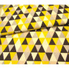 Medium Triangles navy-yellow-grey  - 100% Cotton