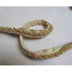 Two-tone upholstery piping cord - olive&beige
