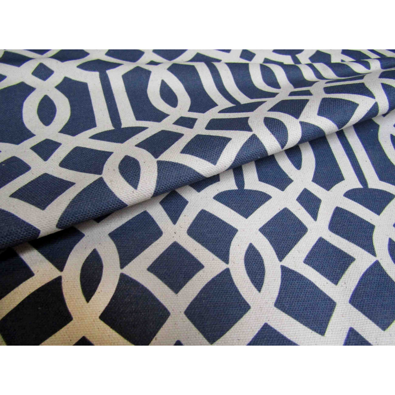 Imperial Trellis - Grey&Natural - heavy panama