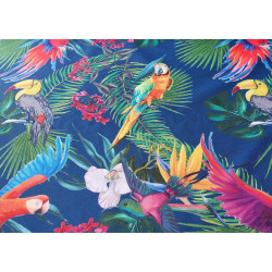 Parrots in Jungle - taupe - Water resistant fabric