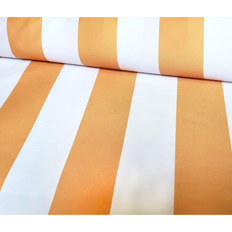 Outdoor waterproof fabric - orange stripes