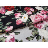 Roses on black - upholstery velvet