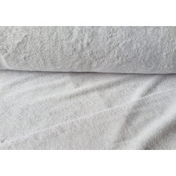 Bamboo terry towelling fabric- white