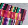 Outdoor water resistant  fabric - Mexican stripe - fuchsia